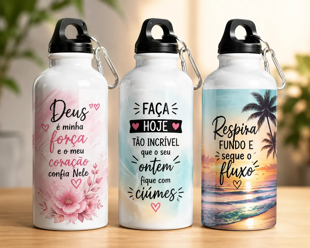 Squeezes sublimadas com frases