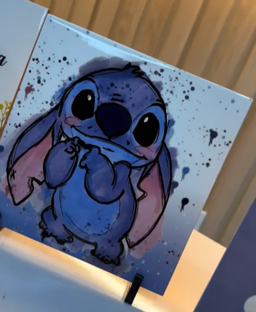 Quadro decorativo sublimado do Stitch